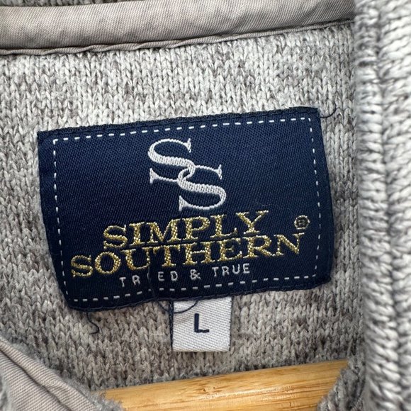 Simply Southern Simply Sweater Womens Heather Grey Snap Front Long Sleeve Size L - Picture 5 of 10